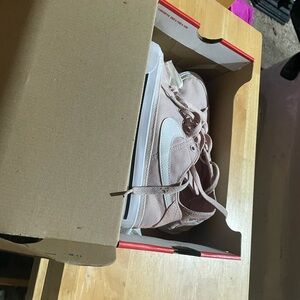 Nike Pink and White Sneakers